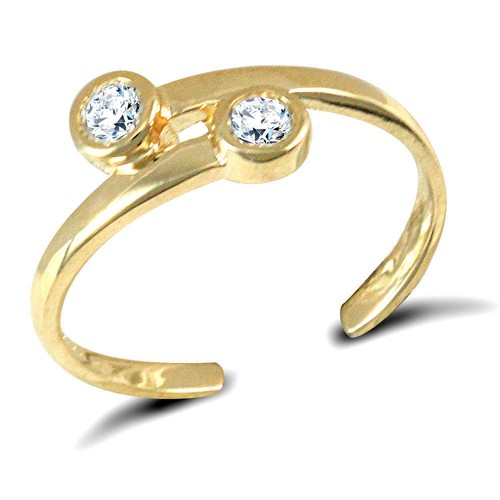9ct gold toe ring - gold,