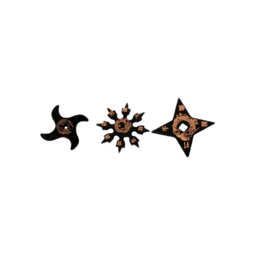 Rubber ninja stars - stars, 3