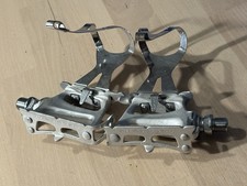 Vintage Rare Campagnolo Bike Pedals And Cages Size M Toe Clips