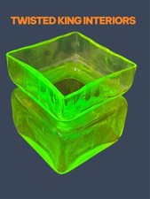 1960’s uranium Scandi Riihimäen Riihimaki Lasi Oy Pala Vase Helena Tynell 