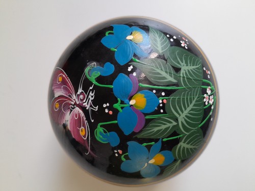 Lacquered hand painted - lacquered, paper