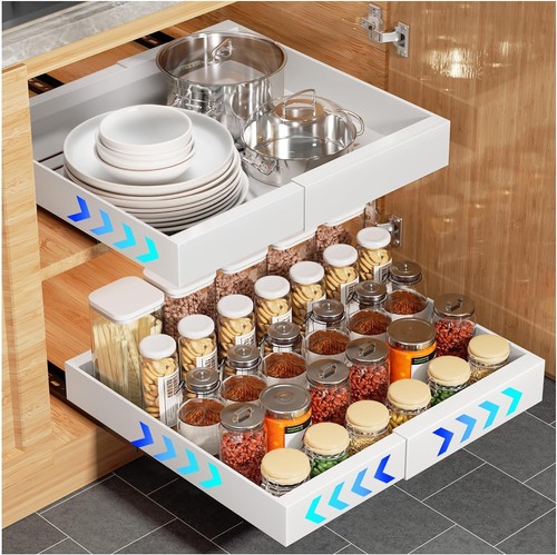 Pull out shelves - out, slide