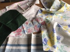 Laura Ashley vintage cotton fabric 7 Pieces Crafts Patchwork Various Sizes