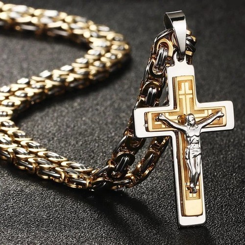 Men large two - men's, crucifix