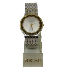 SEIKO Lassale 5E20-6020 Quartz Watch 1988 New Battery Vintage Timeless Elegance