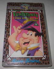 FLINTSTONES A PAGE RIGHT OUT OF HISTORY - HANNA BARBERA VHS VIDEO PAL Checked