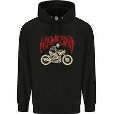 Nightmare Sprint Motorcycle Motorbike Biker Mens 80% Cotton Hoodie