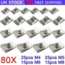 80X U Nut Spring Nuts M4 M5 M6