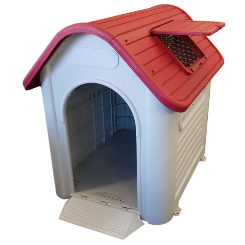 Plastic dog kennel house with - plastic,