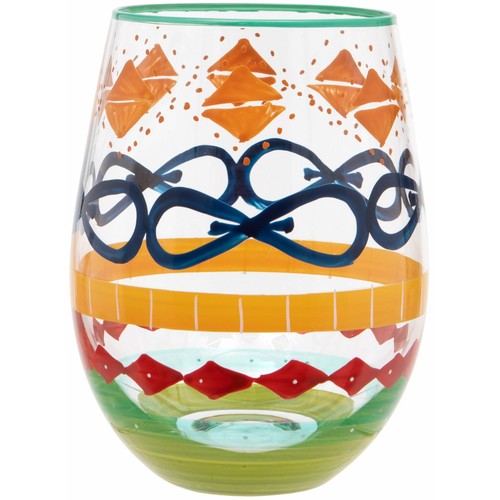 Hand painted stemless glass - hand,