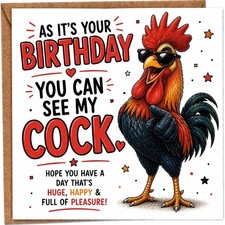 Rude birthday card cheeky - rude,