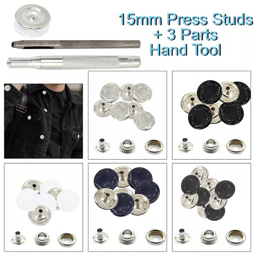 Press studs 15mm large - 15mm,