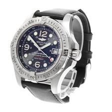 BREITLING SUPER OCEAN STEELFISH A17390 44mm SS Black Dial Automatic Date #C835