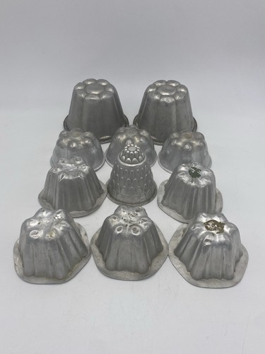 Vintage aluminium jelly moulds - aluminium,
