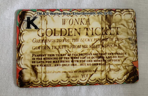 Willy wonka golden - golden, ticket