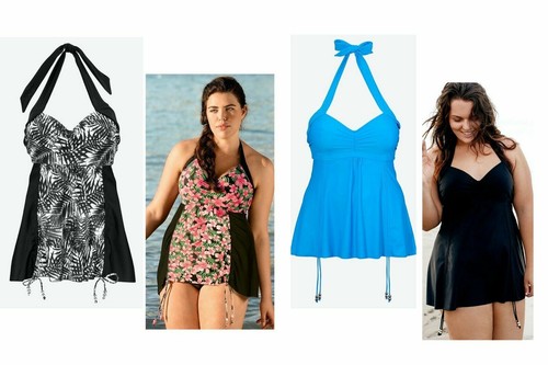 Tankini dress top - plus, size
