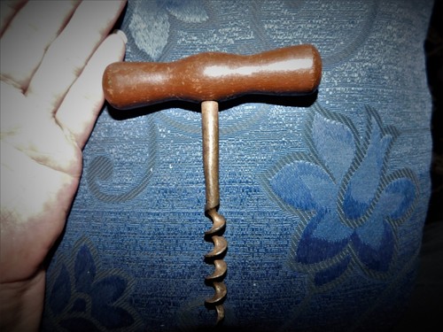 Old collectable corkscrew with - old,