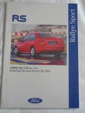 Ford RS range brochure 1992/93