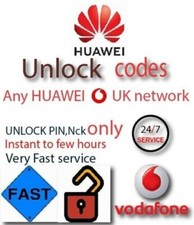 HUAWEI P20 PRO, P30, P20 LITE, P10 PLUS MATE 20 P10 | VODAFONE UK UNLOCK CODE