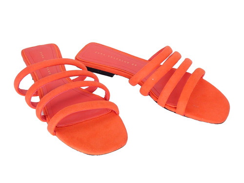 Zara flat sandals orange - zara,