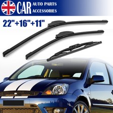 For Ford Fiesta MK6 02-08 Set/3PCS Front & Rear Windscreen Wiper Blade 22"16"11"