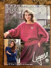 Women’s Knitting Patterns Mohair Jumpers 30-42” Hayfield 2335