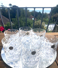 Set 6 x Royal Crystal Rock RCR Laurus Crystal  whiskey Tumbler Glasses NEW