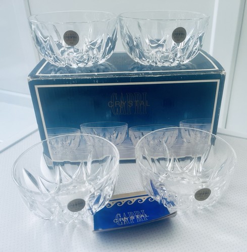 Italian crystal dessert bowls - crystal,