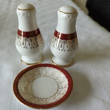Royal Grafton - "Majestic" - Red - Salt And Pepper Pots and Small Dish