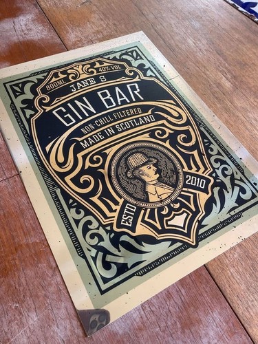 Gin bar mirror personalized - gin,