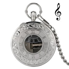 Silver musical movement pocket - movement,