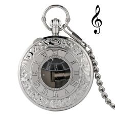 Silver Musical Movement Pocket