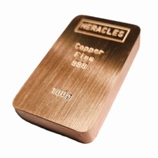 100g Copper Bar 999 Pure Fine Ingot Paperweight Minted Bullion Commodity grams
