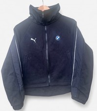 BMW Motorsport Puma Black Full Zip Racing Jacket Fleece Jumper - Small