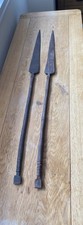 Antique Pair of Wooden African Tribal throwing spears assegai Zulu