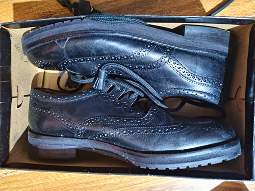 Thistle men black leather - black,