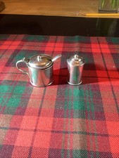 3 Piece Hallmarked Solid Silver Condiment Set. 64 Gms. 1924, 1933
