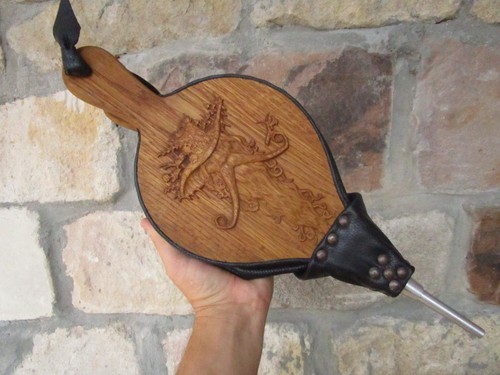 Hand carved wizard oak - carved,