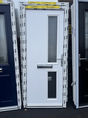 New composite front door white - door,