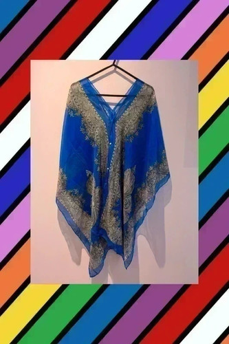 Indian chiffon shawl - shawl, styled