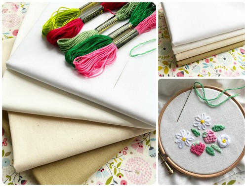 Hand embroidery fabric 100 - embroidery,