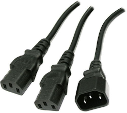Iec mains splitter cable - splitter,