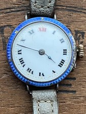 Blue Enamel Silver 925 Watch