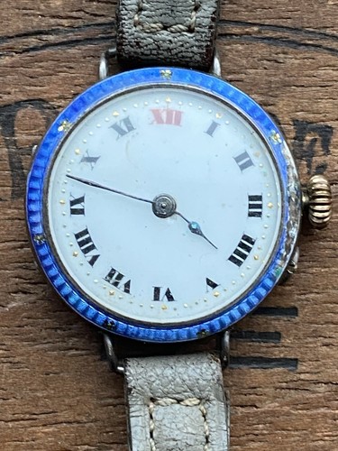 Blue enamel silver 925 - 925, watch