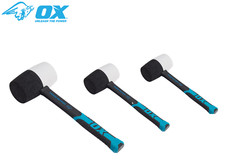 OX Tools Combination Rubber Face Black & White Non-Marking Hammer Mallet