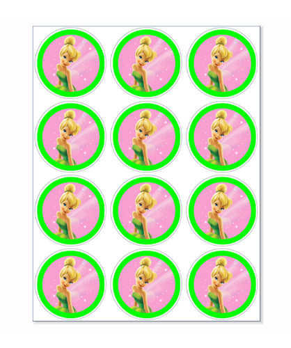 Pre cut edible tinkerbell - 12, pre-cut