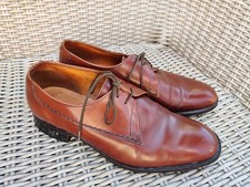 LOAKE BROS RICHMOND BROWN LACE UP LEATHER OXFORD SHOES - UK 8.   #329