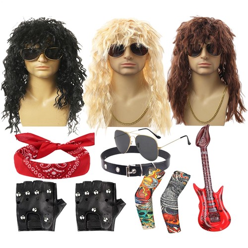 Mens 80s party metal - metal, rocker