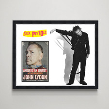 John Lydon (Johnny Rotten) - Sex Pistols Authentic Autograph Framed Display