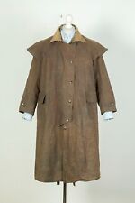 -Men's Backhouse Barbour Stockman Waxed Brown Trench Coat Jacket Size XS 36